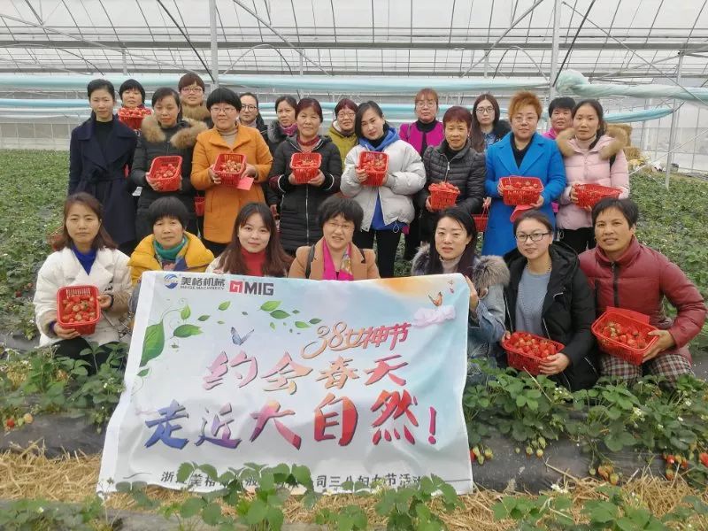 Los, lasst uns gemeinsam Erdbeeren pflücken – Aktivität „Frauentag am 8. März“ der Meige Machinery Organization